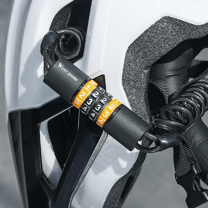 Sigurnosna brava za bicikle Kacige za bicikle Protuprovalne elastične brave 4-znamenkasta kombinacija lozinke Brava za čelične sajle za cestovne bicikle Brava za bicikle