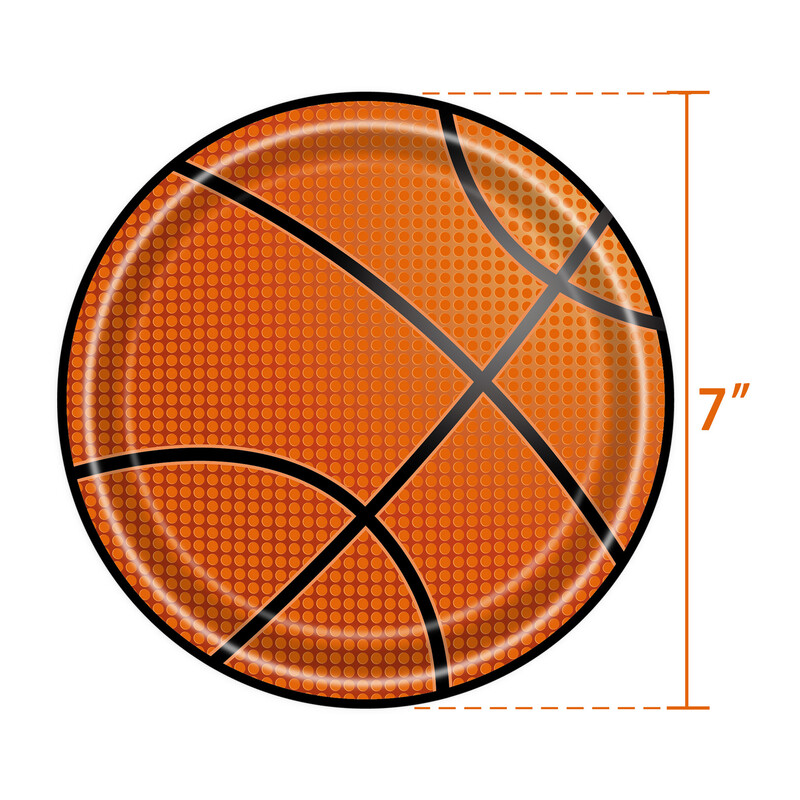 Basketbola sporta tēma Dzimšanas dienas ballītes galda piederumu komplekts Papīra krūzes Papīra šķīvji Papīra dvieļi Nazis Dakša Karote Pieaugušo ballītes dekorēšana