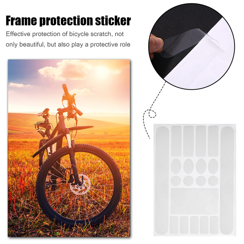 Zaštitna naljepnica za lanac bicikla MTB Bike Anti-scratch Anti-rub Frame Protector Film Naljepnica protiv ogrebotina Sigurnosna traka za okvir