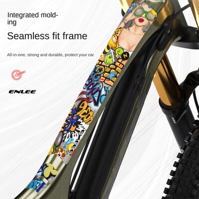 ENLEE Bike Protection Film Bike Mountain 3M Αυτοκόλλητα Πλαίσιο αλλαγής χρώματος Αυτοκόλλητα Road Cike Thickened PVC Full Car Film