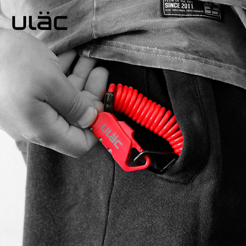 ULAC brava za biciklističku kacigu 1,2 m produljeni spiralni kabel Kombinacija 3 znamenke s mogućnošću resetiranja Lagana prijenosna kombinirana brava za bicikl