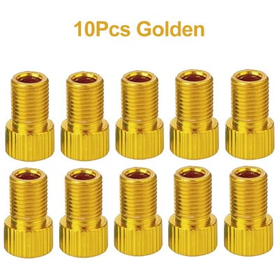 10PCS Adapter ventila za bicikl od aluminijske legure Pretvorite Presta u Schrader ventil Adapter za ventil za MTB cestovni bicikl Dodaci za bicikle