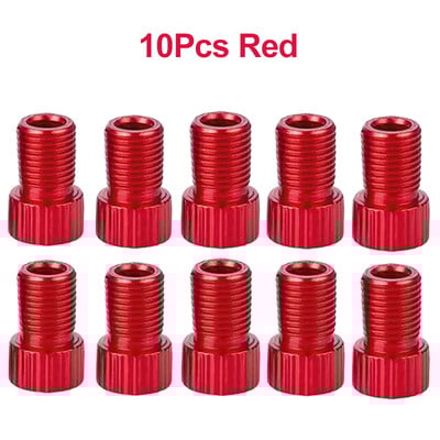 10PCS Adapter ventila za bicikl od aluminijske legure Pretvorite Presta u Schrader ventil Adapter za ventil za MTB cestovni bicikl Dodaci za bicikle