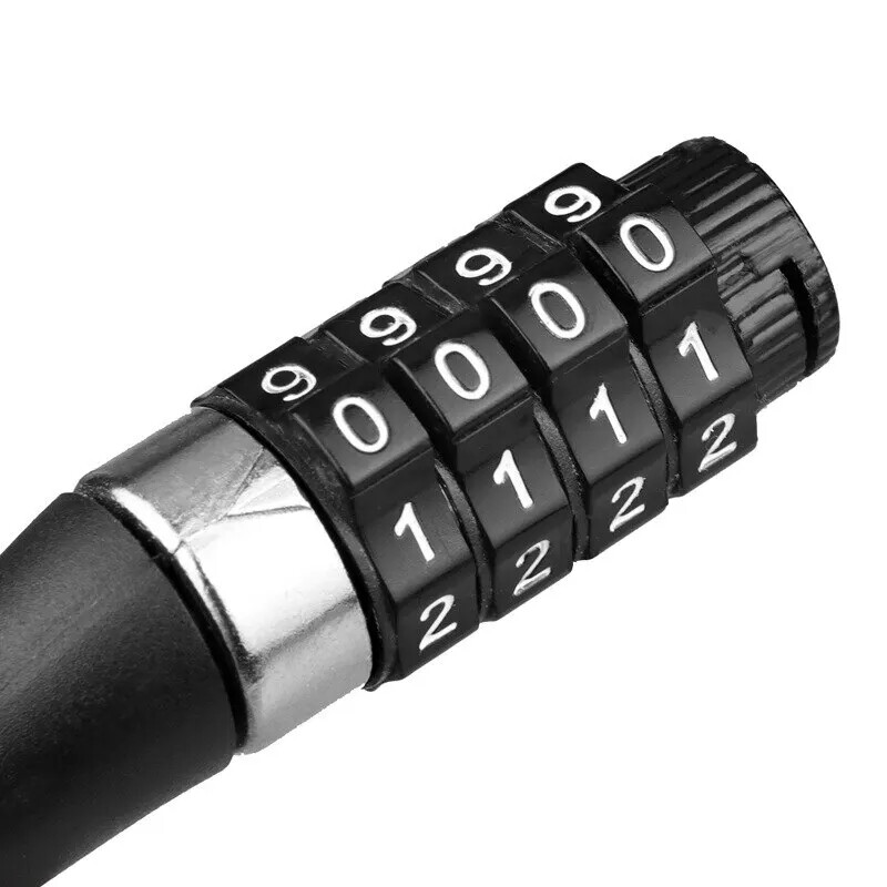 Blocare biciclete Lanț cablu din oțel Parolă de securitate Blocare cu 4 cifre Cod numeric combinat antifurt Siguranță Accesorii pentru biciclete