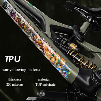 ENLEE Стикери за предна вилка Велосипед MTB Road Rock Shox PIKE Стикери Bike DIY Racing Cycling Protect Colorful Film Kit