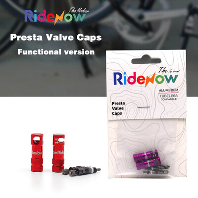 RideNow Presta Caps Valve Functional 3.3/3.4 Βαλβίδα με ακτίνες Αφαίρεση πυρήνων ορείχαλκου Υπερελαφρύ κράμα αλουμινίου για MTB Road Bike Tool