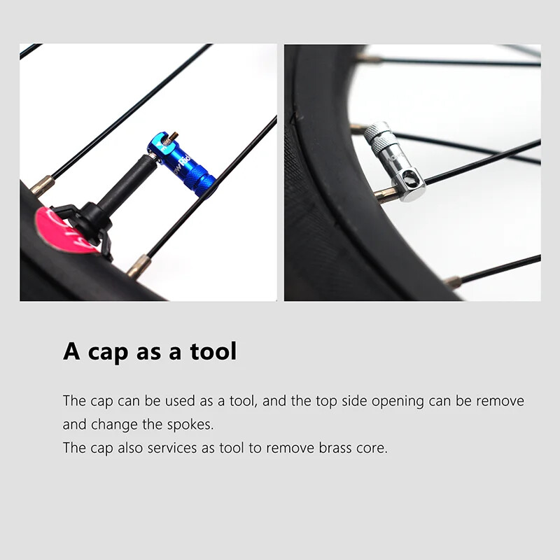 RideNow Presta poklopci ventila Funkcionalni 3.3/3.4 žbice Ključ za skidanje mesingane jezgre Ultralaka aluminijska legura za MTB alat za cestovne bicikle