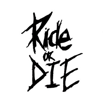 1PC Ride or Die Bike Frame Stickers Top Tube Decals for MTB Bicycle Decorative Frame Bike Auto Motorcycle Accessories