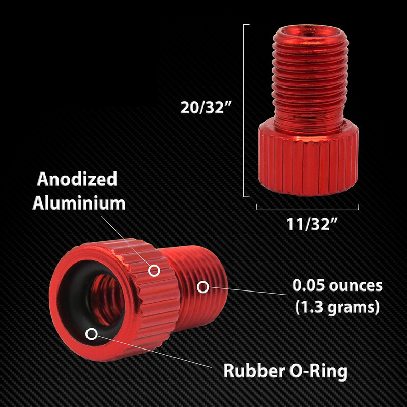 Adapter od aluminijske legure za ventil brdski bicikl motocikl biciklizam napuhan pogodan za Schrader dodatke za bicikle