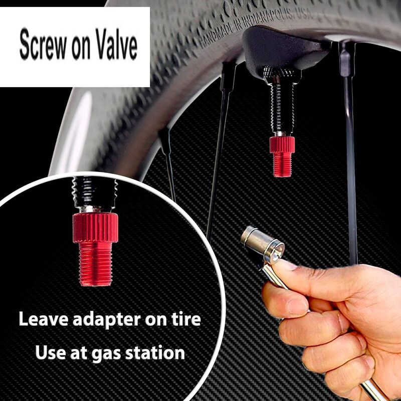 Adapter od aluminijske legure za ventil brdski bicikl motocikl biciklizam napuhan pogodan za Schrader dodatke za bicikle