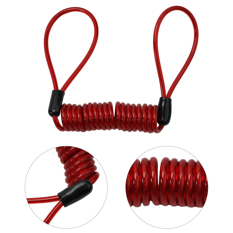 Užrakto trosas spyruoklinis laidas sodas viduje 1 vnt 145 cm priedai diskinis stabdys PVC + plieninės vielos dalių pakeitimas dviračiu