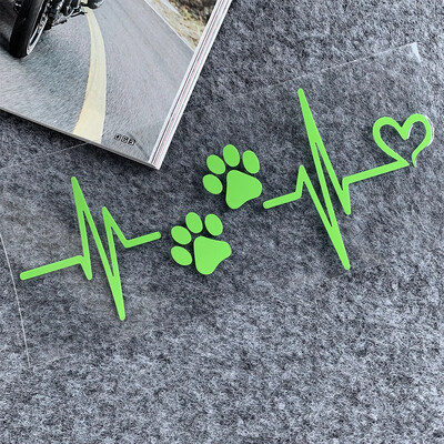 Otkucaj srca, pseća šapa, reflektirajuće naljepnice za motocikl Dekoracija skutera Moto tijela Naljepnica za kacigu Dodaci za Piaggio Vespa Sprint