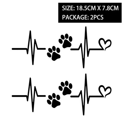 Otkucaj srca, pseća šapa, reflektirajuće naljepnice za motocikl Dekoracija skutera Moto tijela Naljepnica za kacigu Dodaci za Piaggio Vespa Sprint