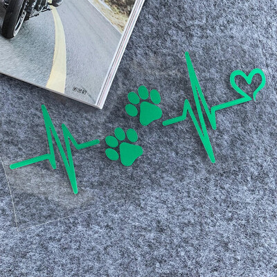 Otkucaj srca, pseća šapa, reflektirajuće naljepnice za motocikl Dekoracija skutera Moto tijela Naljepnica za kacigu Dodaci za Piaggio Vespa Sprint