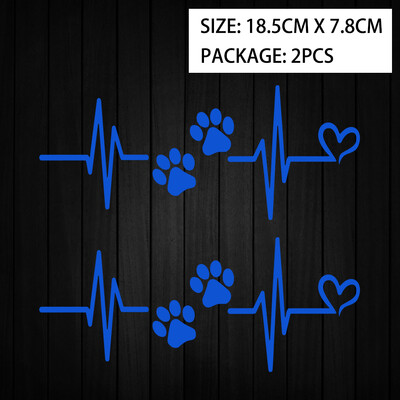 Otkucaj srca, pseća šapa, reflektirajuće naljepnice za motocikl Dekoracija skutera Moto tijela Naljepnica za kacigu Dodaci za Piaggio Vespa Sprint