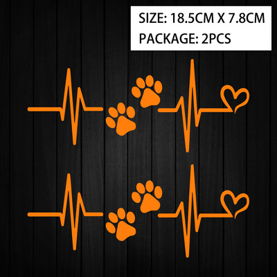 Otkucaj srca, pseća šapa, reflektirajuće naljepnice za motocikl Dekoracija skutera Moto tijela Naljepnica za kacigu Dodaci za Piaggio Vespa Sprint