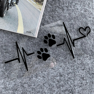 Otkucaj srca, pseća šapa, reflektirajuće naljepnice za motocikl Dekoracija skutera Moto tijela Naljepnica za kacigu Dodaci za Piaggio Vespa Sprint