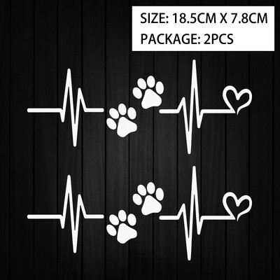 Otkucaj srca, pseća šapa, reflektirajuće naljepnice za motocikl Dekoracija skutera Moto tijela Naljepnica za kacigu Dodaci za Piaggio Vespa Sprint