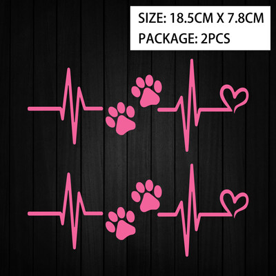 Otkucaj srca, pseća šapa, reflektirajuće naljepnice za motocikl Dekoracija skutera Moto tijela Naljepnica za kacigu Dodaci za Piaggio Vespa Sprint