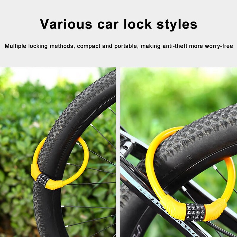 Sigurnosna brava za bicikl Protuprovalna lozinka Sigurnosna kabelska brava Prijenosni kombinirani kodni lokot za Mtb cestovni bicikl Motocikl Sco K8v8