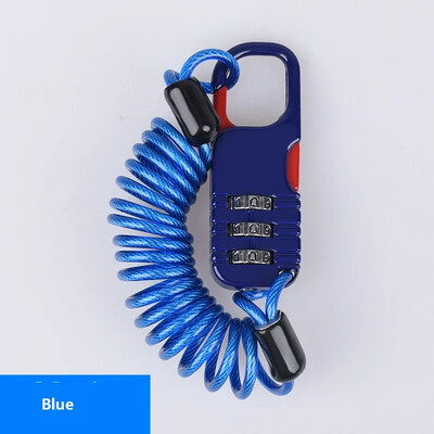 60 * 22 mm bicikl protiv krađe, motocikl, troznamenkasta kombinacija lozinki, sigurnosni kabel, žičano uže, brava za kacigu, sigurnosna brava za uže