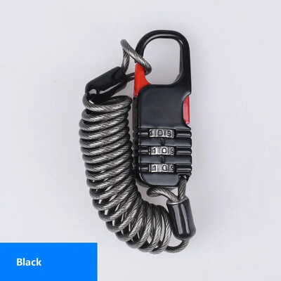 60 * 22 mm bicikl protiv krađe, motocikl, troznamenkasta kombinacija lozinki, sigurnosni kabel, žičano uže, brava za kacigu, sigurnosna brava za uže