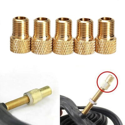 5Pcs Wheel Tire Transfer Valve Adapter Presta към Schrader Cinverter Road Bike Cycle Bicycle Punp Tube