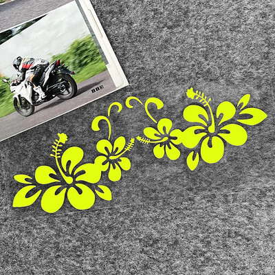 Havajski cvijet hibiskusa Reflektirajuće naljepnice za automobil Dekoracija Motocikl Skuter Karoserija Automobil Prozor Vjetrobran Branik Naljepnica Dodaci