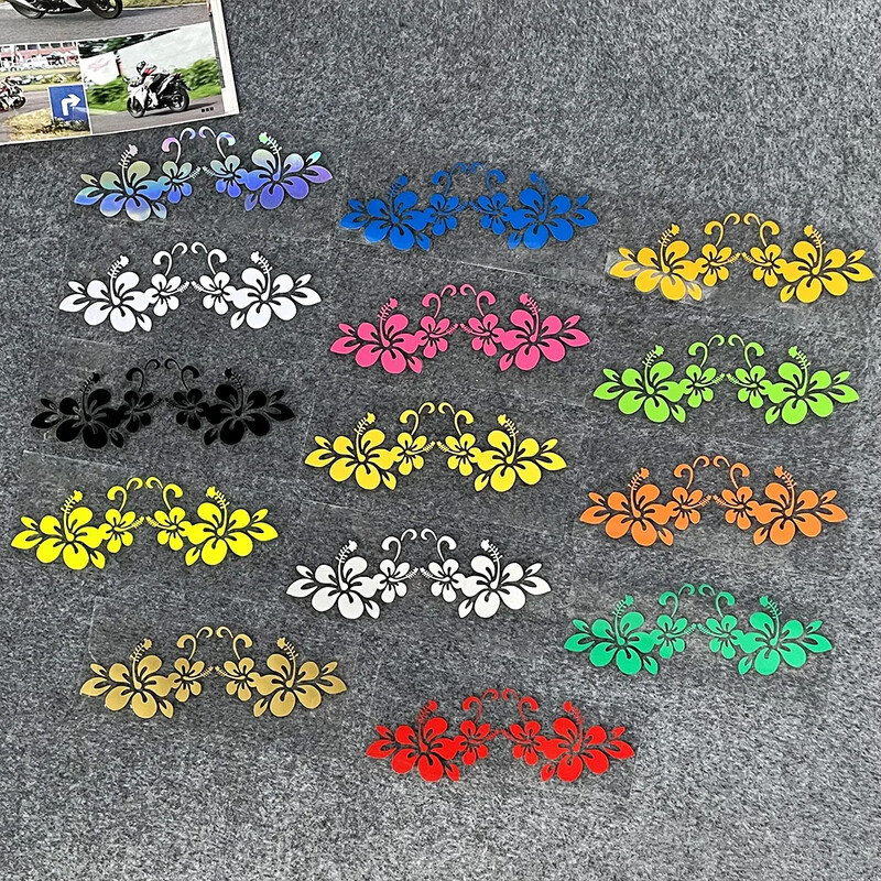 Havajski cvijet hibiskusa Reflektirajuće naljepnice za automobil Dekoracija Motocikl Skuter Karoserija Automobil Prozor Vjetrobran Branik Naljepnica Dodaci