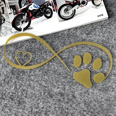 Cat Love Heart Paw Print Reflektirajuće naljepnice za motocikle Moto Scooter Karoserija automobila Kaciga Spremnik goriva Naljepnice Dodatna oprema za Piaggio