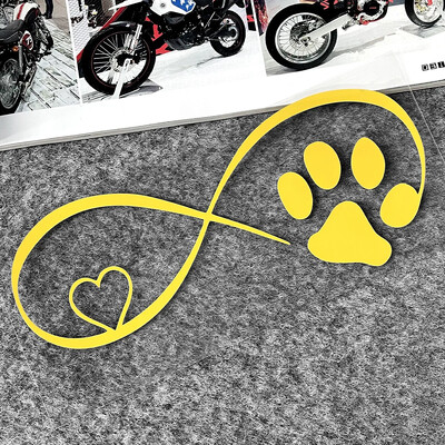 Cat Love Heart Paw Print Reflektirajuće naljepnice za motocikle Moto Scooter Karoserija automobila Kaciga Spremnik goriva Naljepnice Dodatna oprema za Piaggio