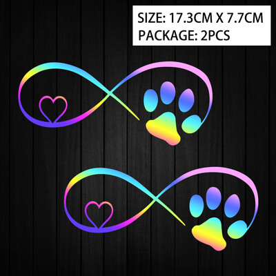 Cat Love Heart Paw Print Reflektirajuće naljepnice za motocikle Moto Scooter Karoserija automobila Kaciga Spremnik goriva Naljepnice Dodatna oprema za Piaggio