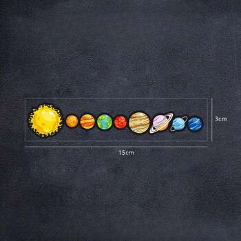 Nine Planets Solar System Ανακλαστικά αυτοκόλλητα ποδηλάτου μοτοσικλέτας Ηλεκτρικό κράνος ποδηλάτου Διακοσμητικά αυτοκόλλητα