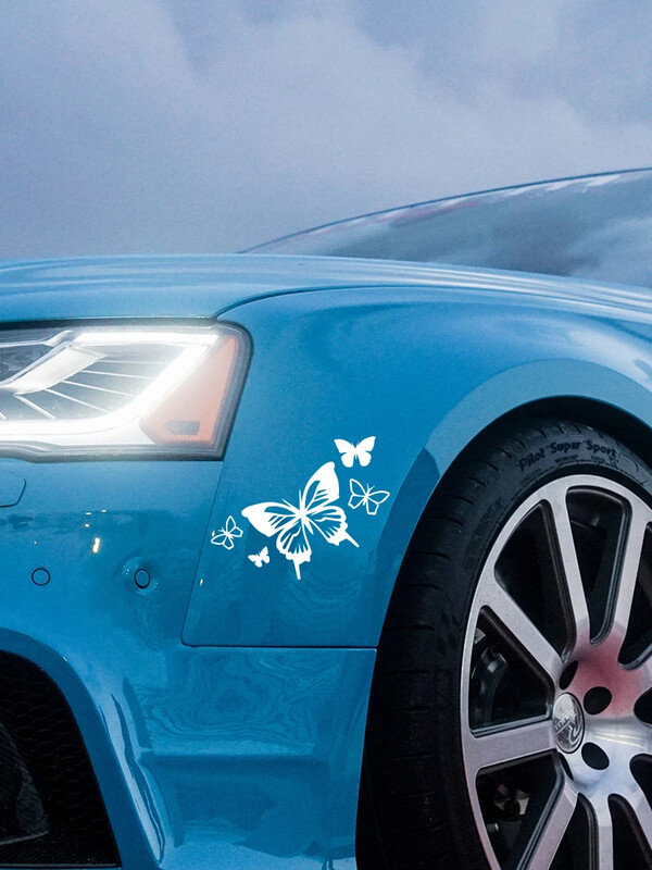 Naljepnice za automobile Prekrasni crtani leptiri Vinilne naljepnice Auto Motocikl Branik Karoserija Dekoracija prozora automobila Naljepnica otporna na vodu, 15 cm