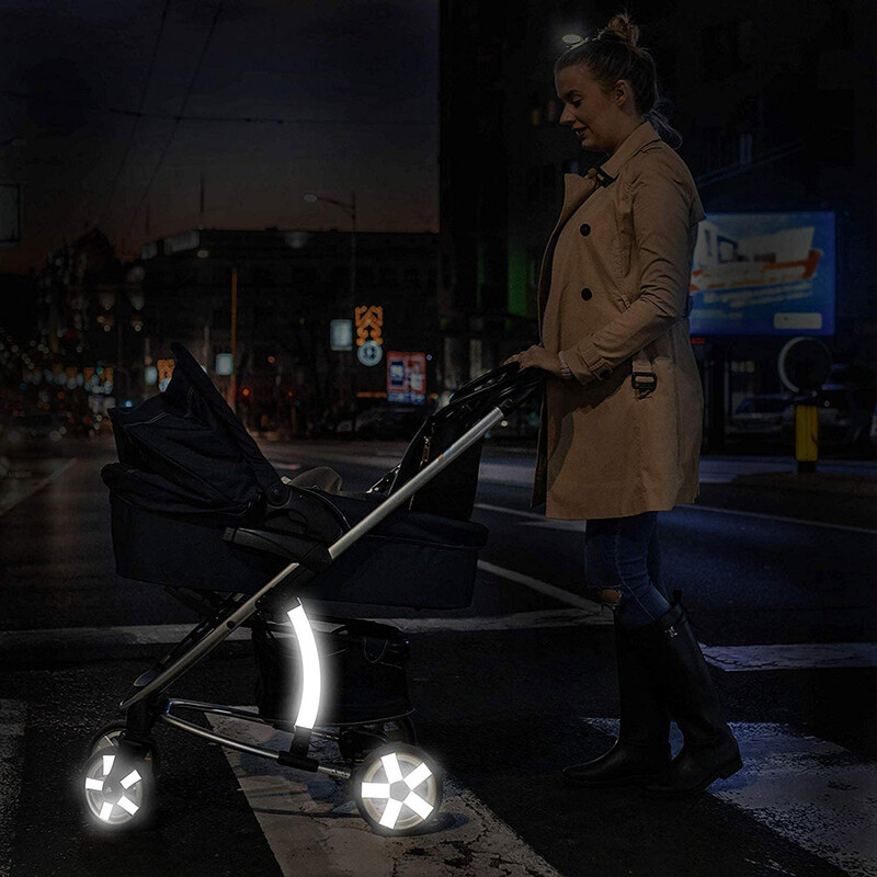 5 см*1 м Светлоотразителна лента за тяло на велосипед Стикер Предупредителна лента за безопасност с висока видимост Водоустойчива за ремаркета Каски Аксесоари за велосипеди