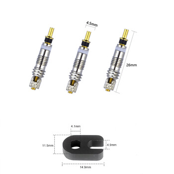 2/5/10ps Bicycle Presta Valve Core Brass FV MTB Road Bike Tire Valve Core Core Presta Αντικατάσταση Tubeless Core Remover Tool