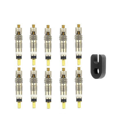 2/5/10ps Bicycle Presta Valve Core Brass FV MTB Road Bike Tire Valve Core Presta Replacement Tubeless Core Core Remover Tool Tool