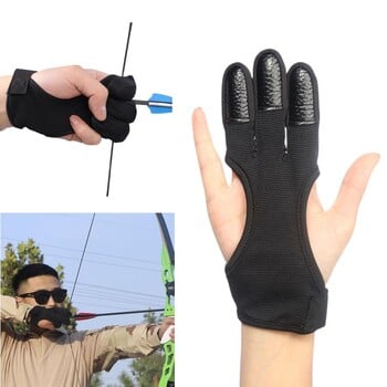 1PC Αθλητικά αξεσουάρ εξωτερικού χώρου Shooting Hand Guard Protector 3 Fingers Protective Gloves Archery Finger Guard Recurve Bow