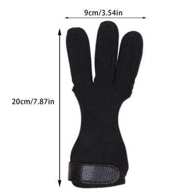1PC Accesorii pentru sport în aer liber Protector de protecție pentru mâini pentru tir cu 3 degete Mănuși de protecție pentru tir cu arcul pentru degete Arc recurv
