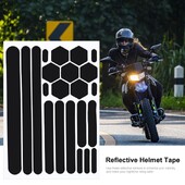 Reflektirajuće naljepnice za zaštitnu traku za motociklističku kacigu Reflektirajuća crna naljepnica za naljepnicu za biciklističku kacigu, prikolice, bicikle #W0