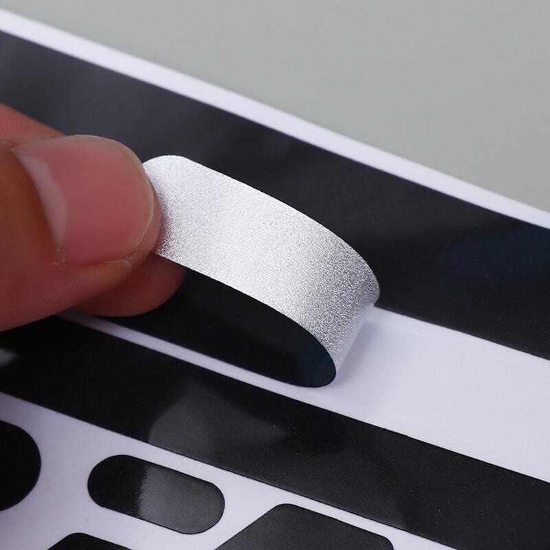 Reflektirajuće naljepnice za zaštitnu traku za motociklističku kacigu Reflektirajuća crna naljepnica za naljepnicu za biciklističku kacigu, prikolice, bicikle #W0