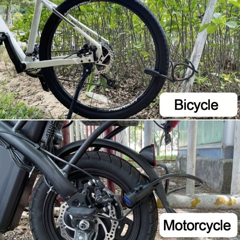 Brava za lanac za teške uvjete rada motocikla, 90 cm metalna brava za bicikl protiv krađe s 2 ključa za maksimalnu sigurnost i pojačanje bicikla