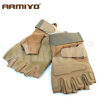 Armiyo Tactical Sport Half Finger Gloves Men Combat Fishing Hunting Shooting Airsoft Paintball Outdoor Fingerless Gloves