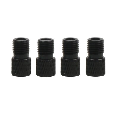 Aliuminio lydinio dviračio vožtuvo adapteris Paverskite „Presta“ į „Schrader“ vožtuvą dviračio siurblio oro antgalio vamzdžio įrankiai dviračių priedai 4 vnt.