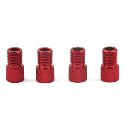 Aliuminio lydinio dviračio vožtuvo adapteris Paverskite „Presta“ į „Schrader“ vožtuvą dviračio siurblio oro antgalio vamzdžio įrankiai dviračių priedai 4 vnt.