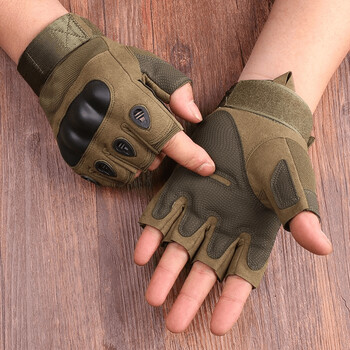 Half-Finger Outdoor Hunting Tactical Gloves Training Fitness Αντιολισθητικό ποδήλατο Αθλητικό αναπνεύσιμο αντίσταση στη φθορά