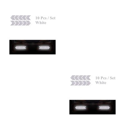 10 vnt Automobilių įspėjimo atspindintis lipdukas dviračio rėmo lipdukas rodyklės dekoravimas fluorescencinės juostos buferio bagažinės dviračių šviečianti apsauga