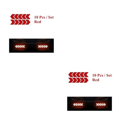 10 vnt Automobilių įspėjimo atspindintis lipdukas dviračio rėmo lipdukas rodyklės dekoravimas fluorescencinės juostos buferio bagažinės dviračių šviečianti apsauga