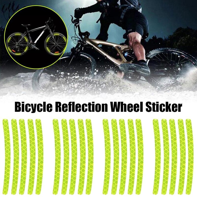Obruč gume bicikla Reflektirajuća naljepnica Naljepnice upozorenja za noćnu sigurnost Reflektor glavčine bicikla Auto naljepnice Kotač motocikla Traka od 20 komada