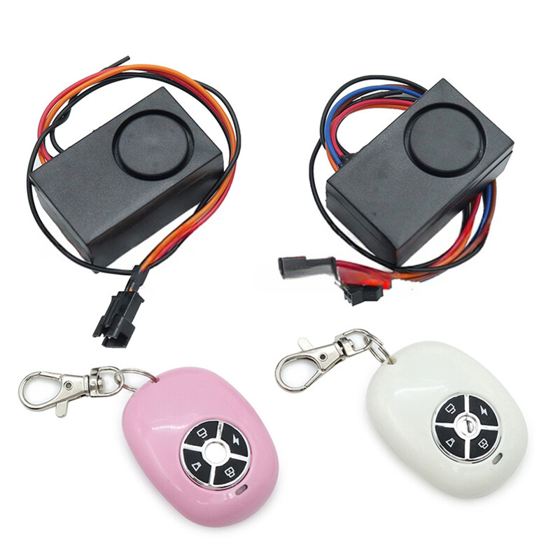 Električni skuter Protuprovalni alarm Daljinski sigurnosni 36-48V Alarm za e-bicikle i pristup bez ključa za 2 kom Daljinski upravljači s 4 gumba 60x35 mm